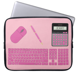 Capa Para Notebook Teclado, mouse, calculador e gráfico de Caneta