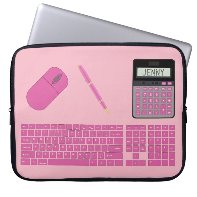 Capa Para Notebook Teclado, mouse, calculador e gráfico de Caneta (Frente)