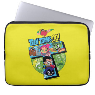 Capa Para Notebook Teen Titans Go!   Colagem em Torre de Titãs