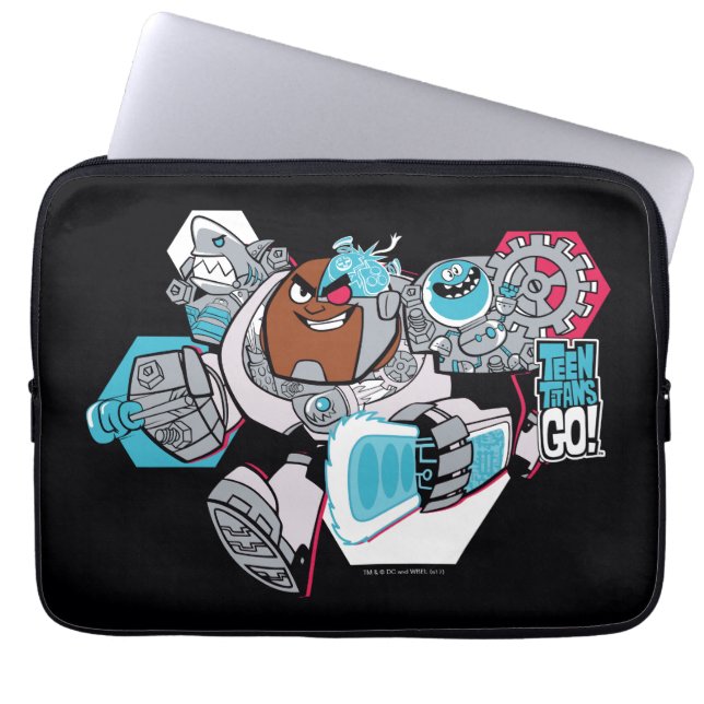 Capa Para Notebook Teen Titans Go! | Gráfico Arsenal de Cyborg (Frente)