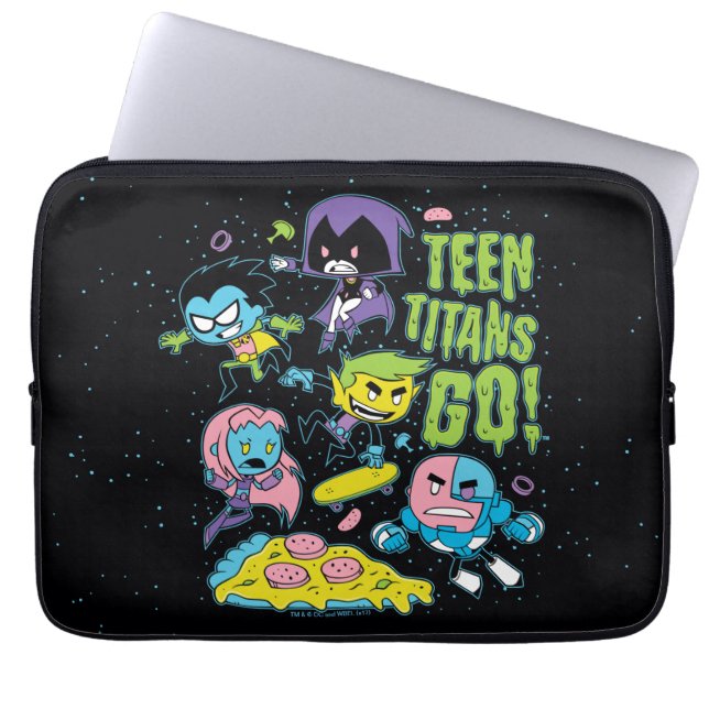 Capa Para Notebook Teen Titans Go! | Gráfico de pizza da primavera de (Frente)