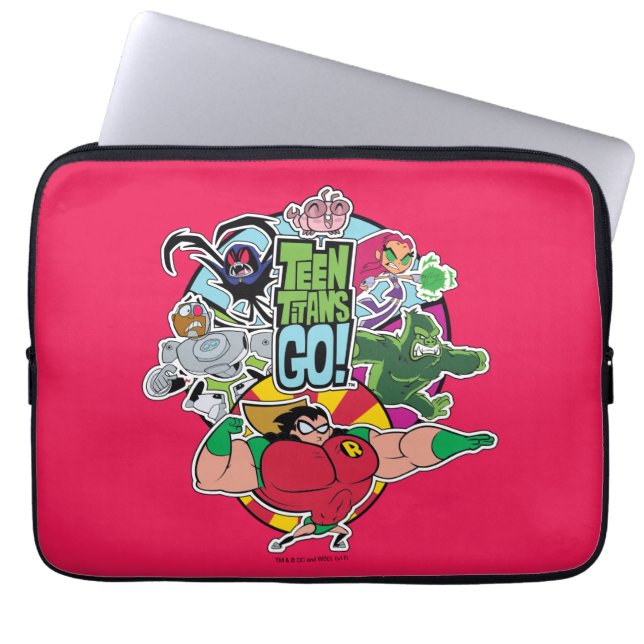 Capa Para Notebook Teen Titans Go! | Gráfico do grupo de equipes (Frente)