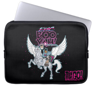 Capa Para Notebook Teen Titans Go!   Guerreiro Cyborg Riding Pegasus