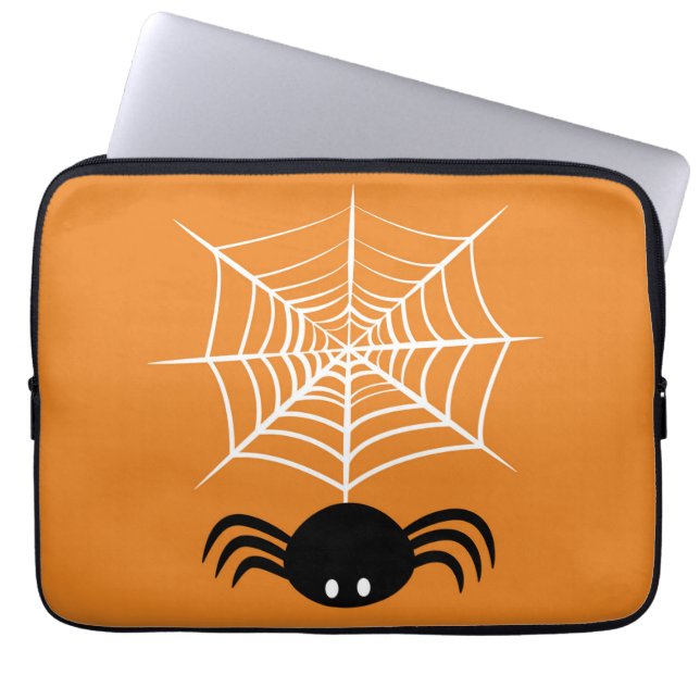 Capa Para Notebook Teia de Aranha de Halloween  (Frente)