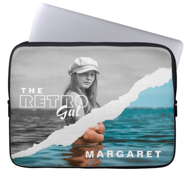 Capa Para Notebook Tela de Fotografia do Retrato Na moda preto e bran (Frente)