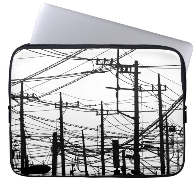 Capa Para Notebook Telefone antigo e linhas de alimentação (Frente)