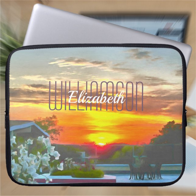 Capa Para Notebook Telhado Sunset 2295 (Criador carregado)