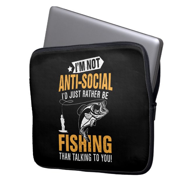 Capa Para Notebook Tema de pesca (Frente Esquerda)