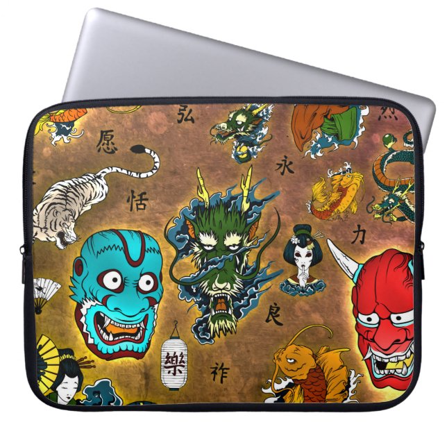 Capa Para Notebook Tema Japonês (Frente)