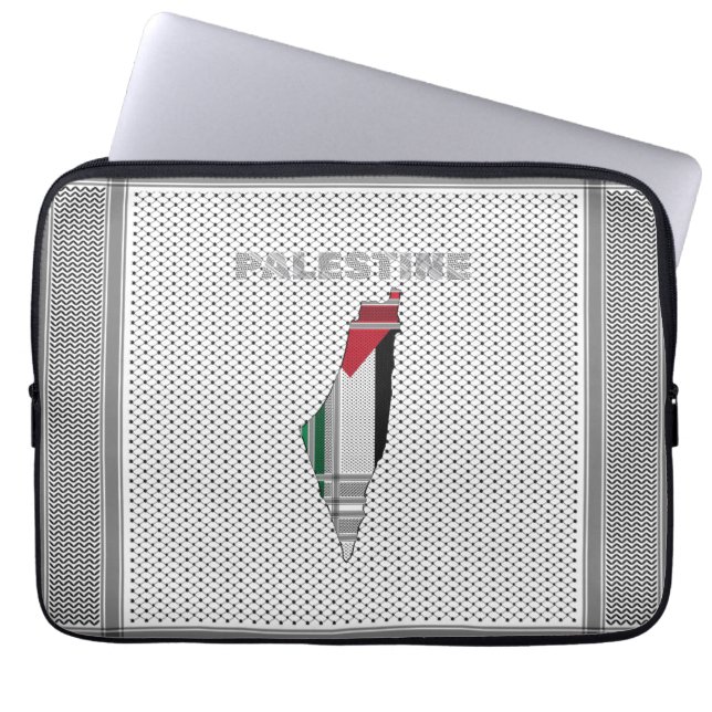 Capa Para Notebook tema Palestina Keffiyeh Scarf (Frente)