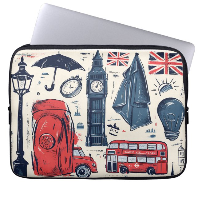 Capa Para Notebook Temed London England (Frente)