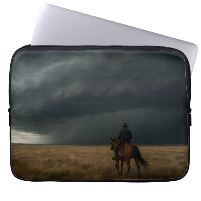Capa Para Notebook Tempestade da Pradaria - Clima Dramático do Oeste (Frente)