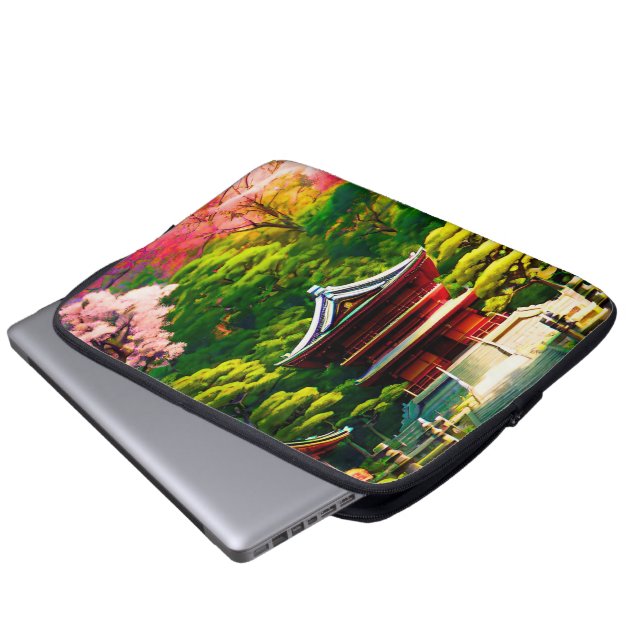 Capa Para Notebook Templo da Flor de Cerejeira (Frente Inferior)