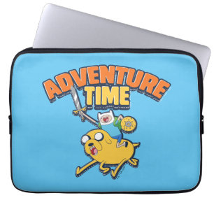 Capa Para Notebook Tempo de Aventura   Finn Riding Jake