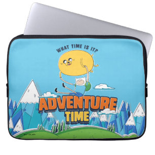 Capa Para Notebook Tempo de Aventura Jake Flutuando Com Finn