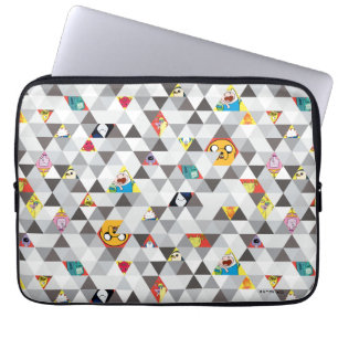 Capa Para Notebook Tempo de Aventura   Padrão de caráter triangular