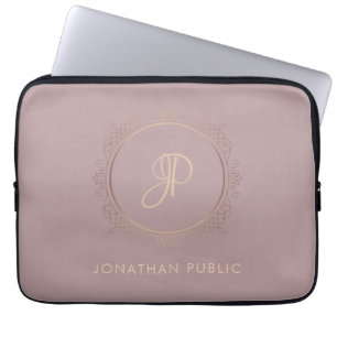 Capa Para Notebook Tendência de Modelo Elegante Dourada com Rosa de M