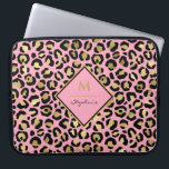 Capa Para Notebook Tendência preto rosa e Dourada impressão leopardo<br><div class="desc">Tendência preto rosa e Dourada impressão leopardo |Monograma design,  A modelo está configurada para você adicionar seu nome e inicial a. Se você quiser alterar a cor ou o estilo da fonte,  clique em personalizar ainda mais no final do modelo.</div>