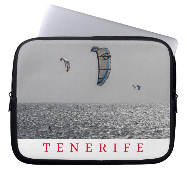Capa Para Notebook Tenerife kite-surfers visualiza o laptop (Frente)
