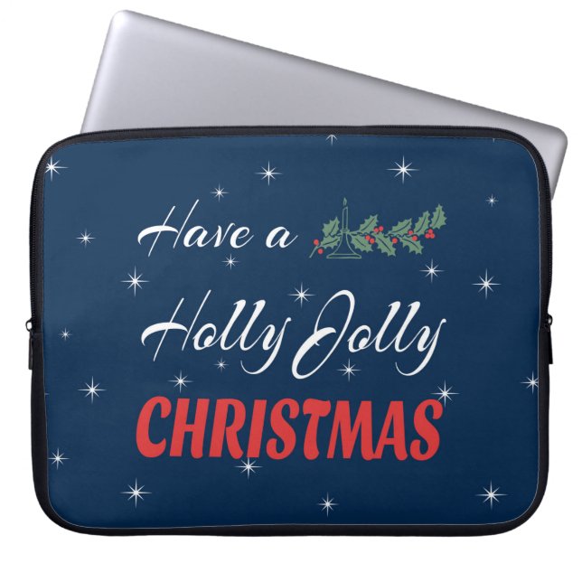 Capa Para Notebook Tenha um Natal Holly Jolly (Frente)
