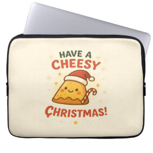 Capa Para Notebook Tenha um Natal Queijoso Divertido Amantes de Pizza
