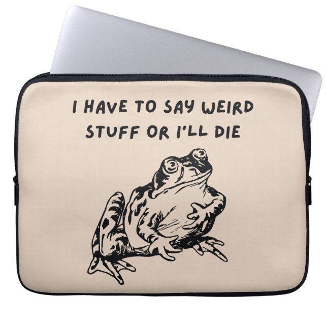 Capa Para Notebook Tenho que dizer coisas estranhas ou vou morrer Sap (Frente)