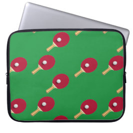 Capa Para Notebook tênis de mesa de  e esfera em verde