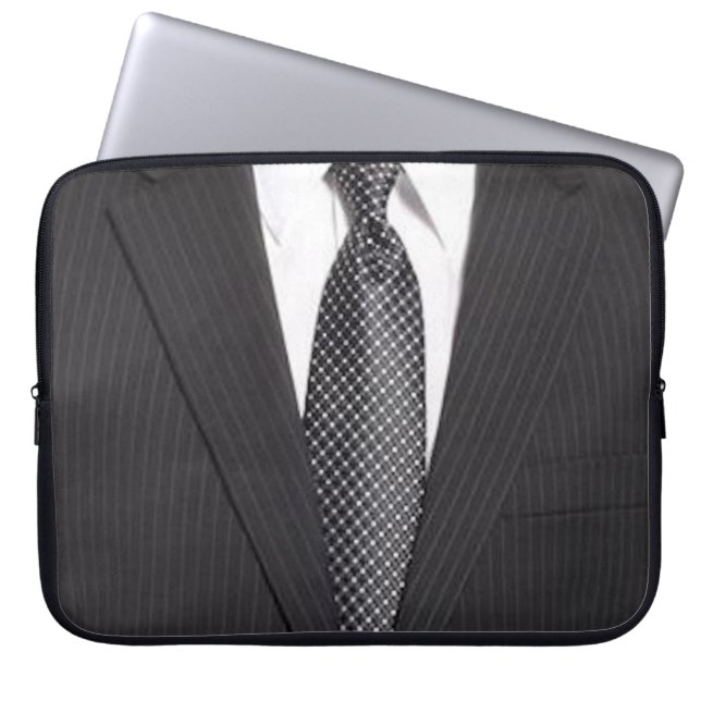 Capa Para Notebook Terno de negócio & bolsa de laptop do laço (Frente)
