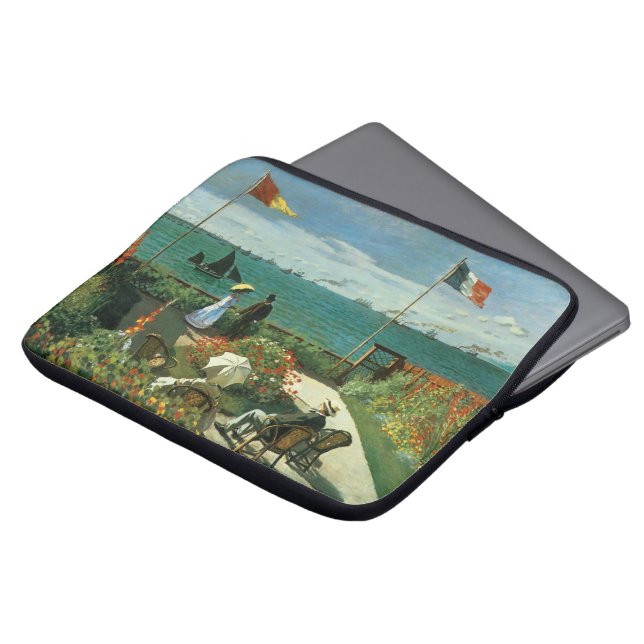 Capa Para Notebook Terrace no litoral por Claude Monet (Frente Topo)