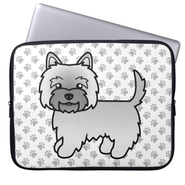 Capa Para Notebook Terrier Cairn Grey Cachorro Cartoon Fofo (Frente)