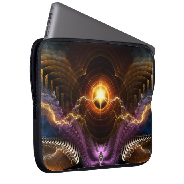 Capa Para Notebook Tesouro Da Bolsa de laptop De Arte Fractal Noturno (Frente Esquerda)
