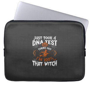 Capa Para Notebook Teste de DNA Bruxa Halloween Abóbora Teia de Aranh