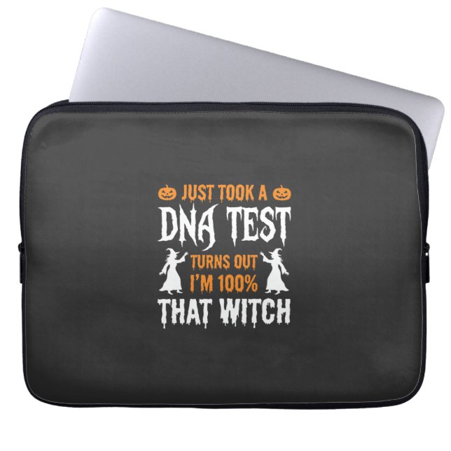 Capa Para Notebook Teste de DNA de Bruxa Engraçado de Halloween Gráfi (Frente)
