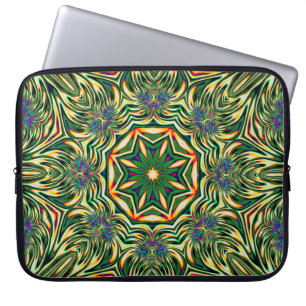 Capa Para Notebook Teste padrão abstrato do verde psicadélico do