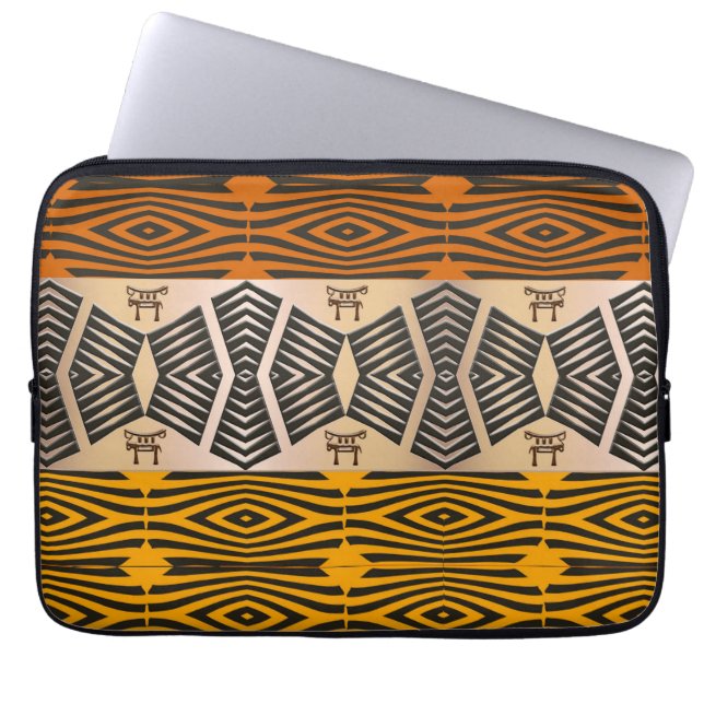 Capa Para Notebook teste padrão africano tribal étnico (Frente)