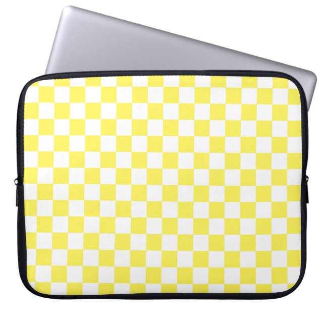 Capa Para Notebook Teste padrão amarelo do tabuleiro de damas (Frente)