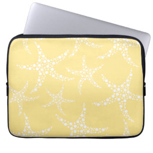 Capa Para Notebook Teste padrão amarelo e branco de Sandy da estrela