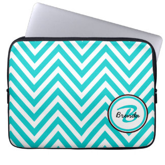 CAPA PARA NOTEBOOK TESTE PADRÃO AZUL DA VIGA DA CERCETA MONOGRAMMED