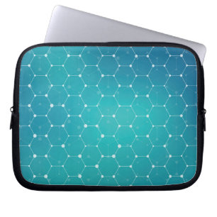 Capa Para Notebook Teste padrão azul do ADN da cerceta