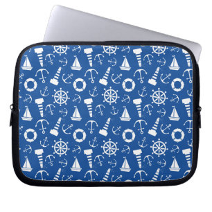 Capa Para Notebook Teste padrão azul do mar