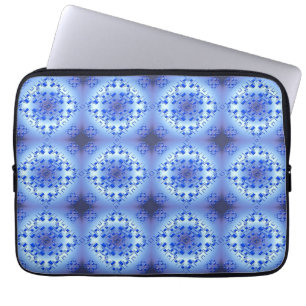 Capa Para Notebook Teste padrão azul geométrico étnico abstrato