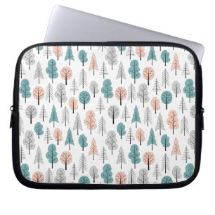 Capa Para Notebook Teste padrão bonito da floresta do Doodle