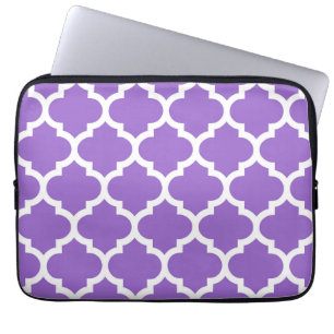 Capa Para Notebook Teste padrão branco Amethyst #5 de Quatrefoil do