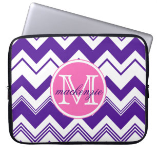 Capa Para Notebook Teste padrão branco roxo conhecido de Chevron do