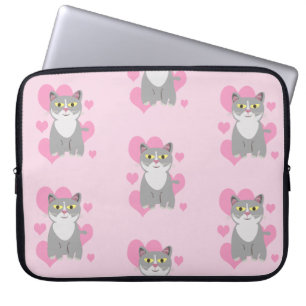 Capa Para Notebook Teste padrão cinzento bonito agradável dos
