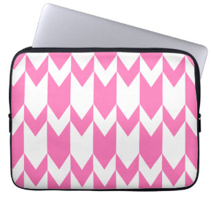 Capa Para Notebook Teste padrão cor-de-rosa e branco brilhante de