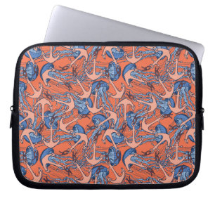 Capa Para Notebook Teste padrão da âncora e das medusa