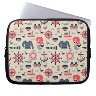 Capa Para Notebook Teste padrão da vida marinha
