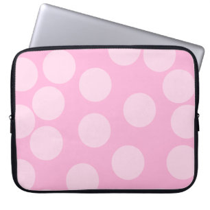 Capa Para Notebook Teste padrão de pontos grande. Rosa rosa pálido