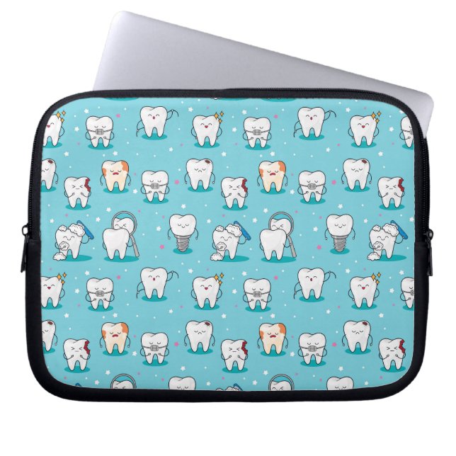 Capa Para Notebook Teste padrão dental bonito (Frente)